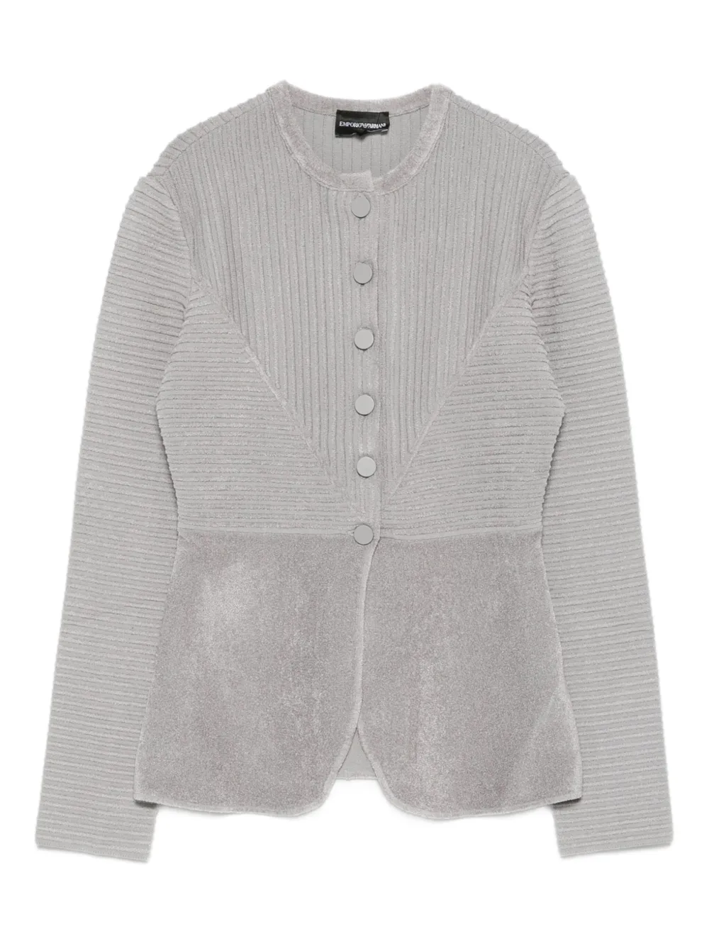 Emporio Armani buttoned textured jacket | Grey | Image 1