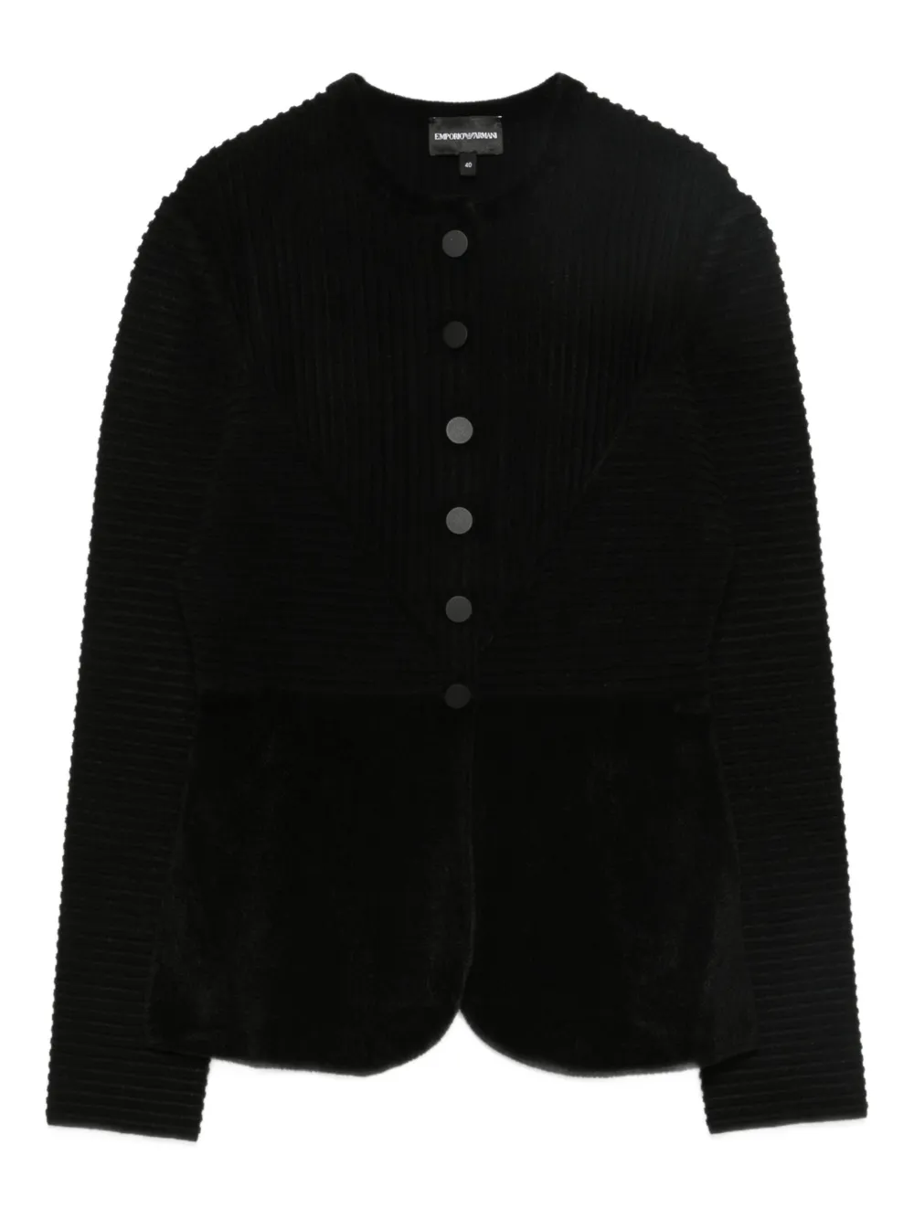Emporio Armani chamarra con botones | negro | Image 1