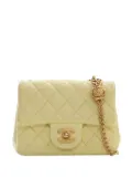 CHANEL Pre-Owned 2021-2025 Mini Square Lambskin Sweet Camellia Flap crossbody bag - Yellow