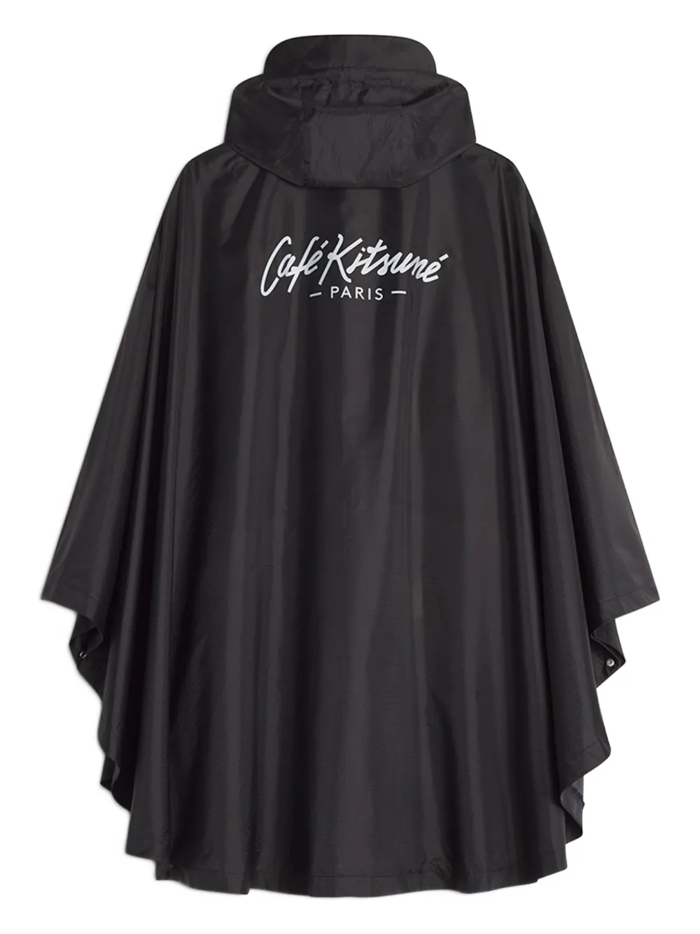 Café Kitsuné Urban Nomadism Foldable Raincoat In Black