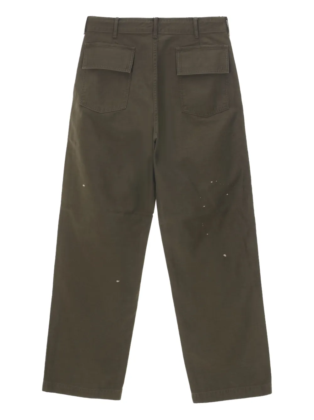 Auralee Washed Baggy Satin Bleached Baker Pants In Brown