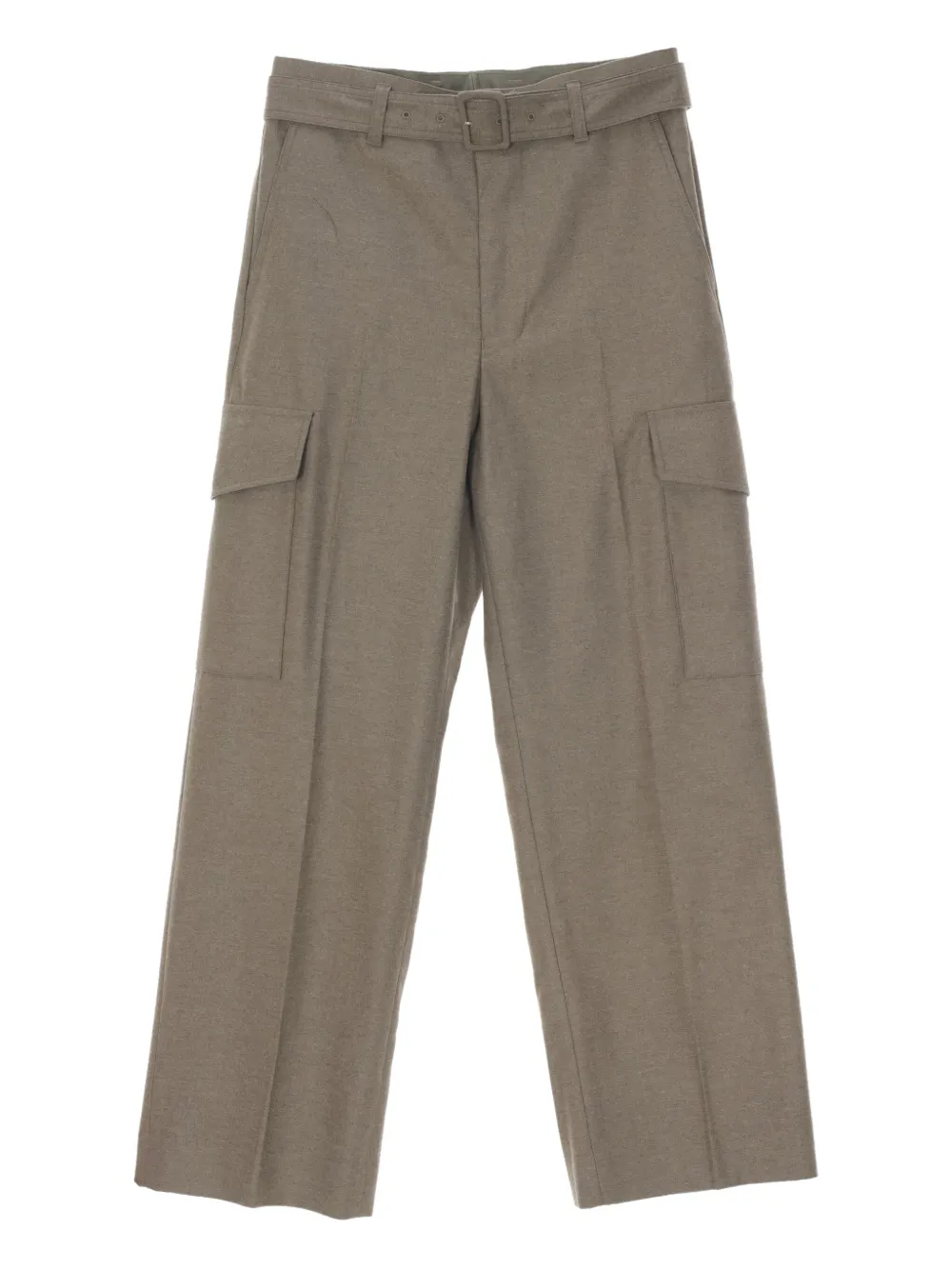 Auralee Flannel Cargo Slacks Trousers In Brown
