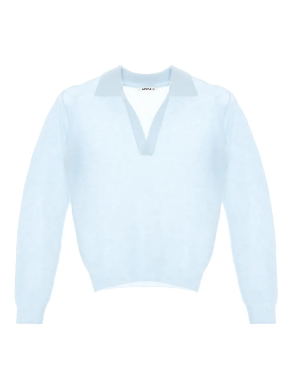 Auralee Vネック ニットトップ - ブルー