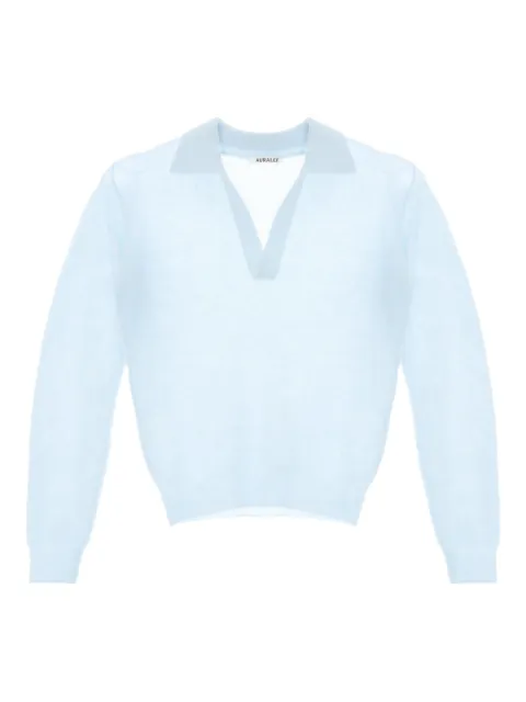 Auralee v-neck knitted top