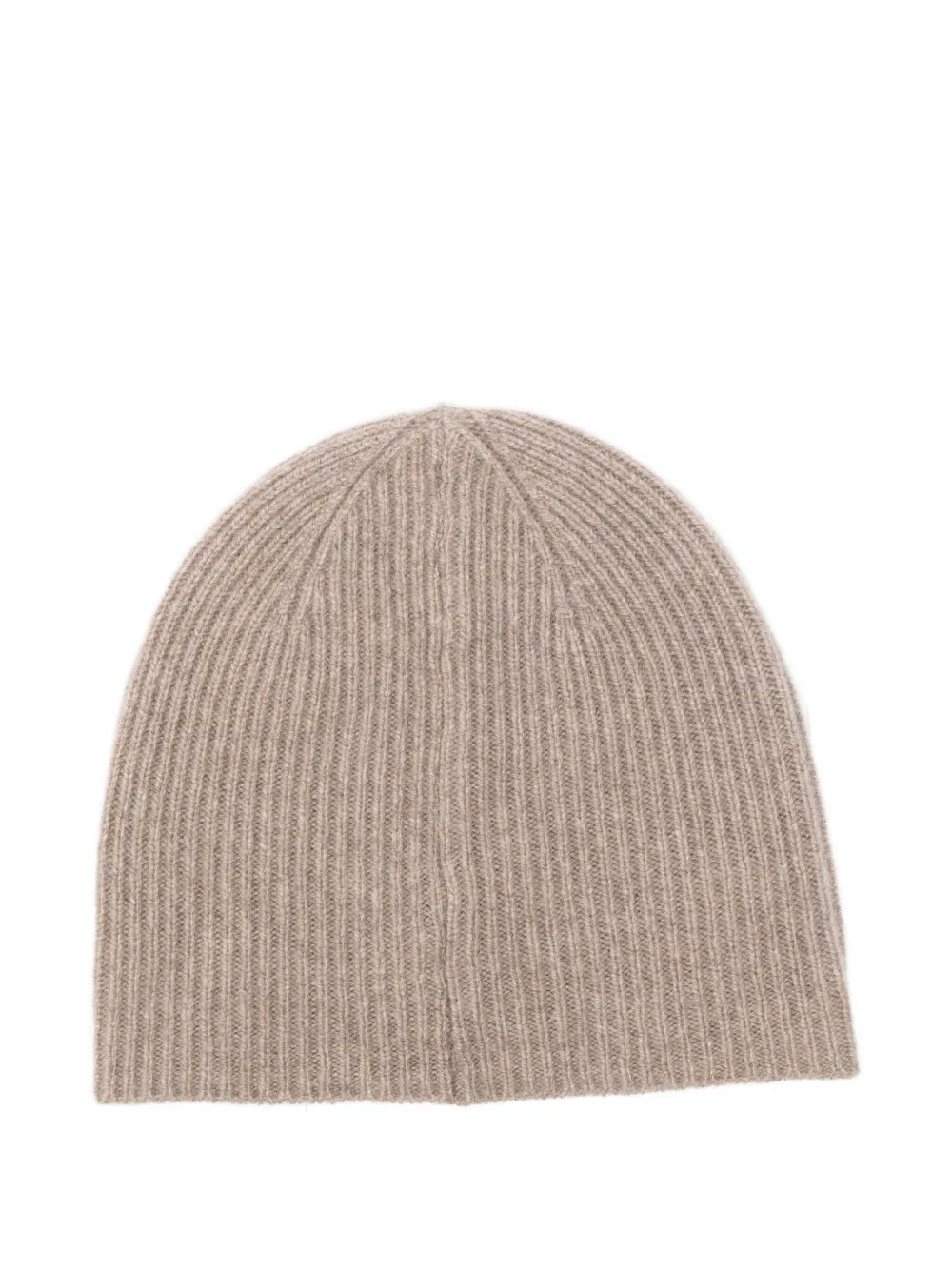 Coccinelle ribbed logo-plaque beanie - Beige
