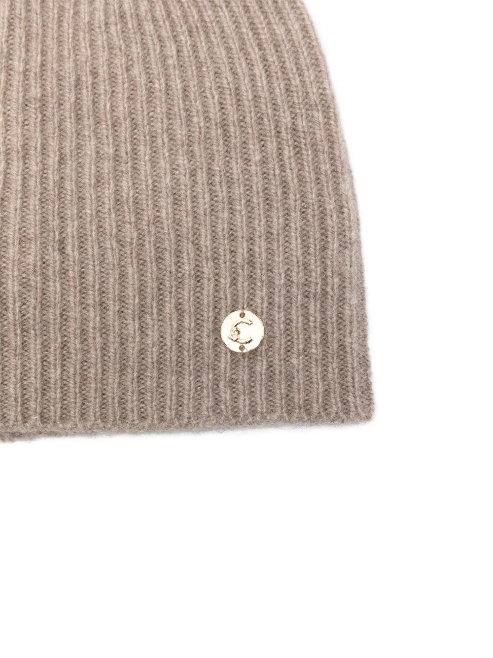 Coccinelle Muts met logoplakkaat Beige