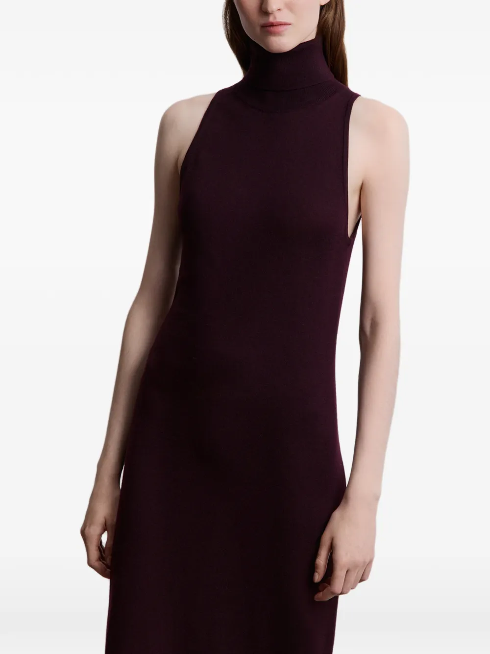 12 STOREEZ Mouwloze Maxi-jurk met col Paars