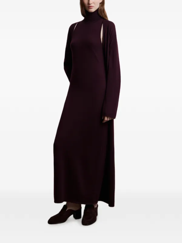 sleeveless turtleneck maxi dress Brick Turtle Neck Maxi Dress