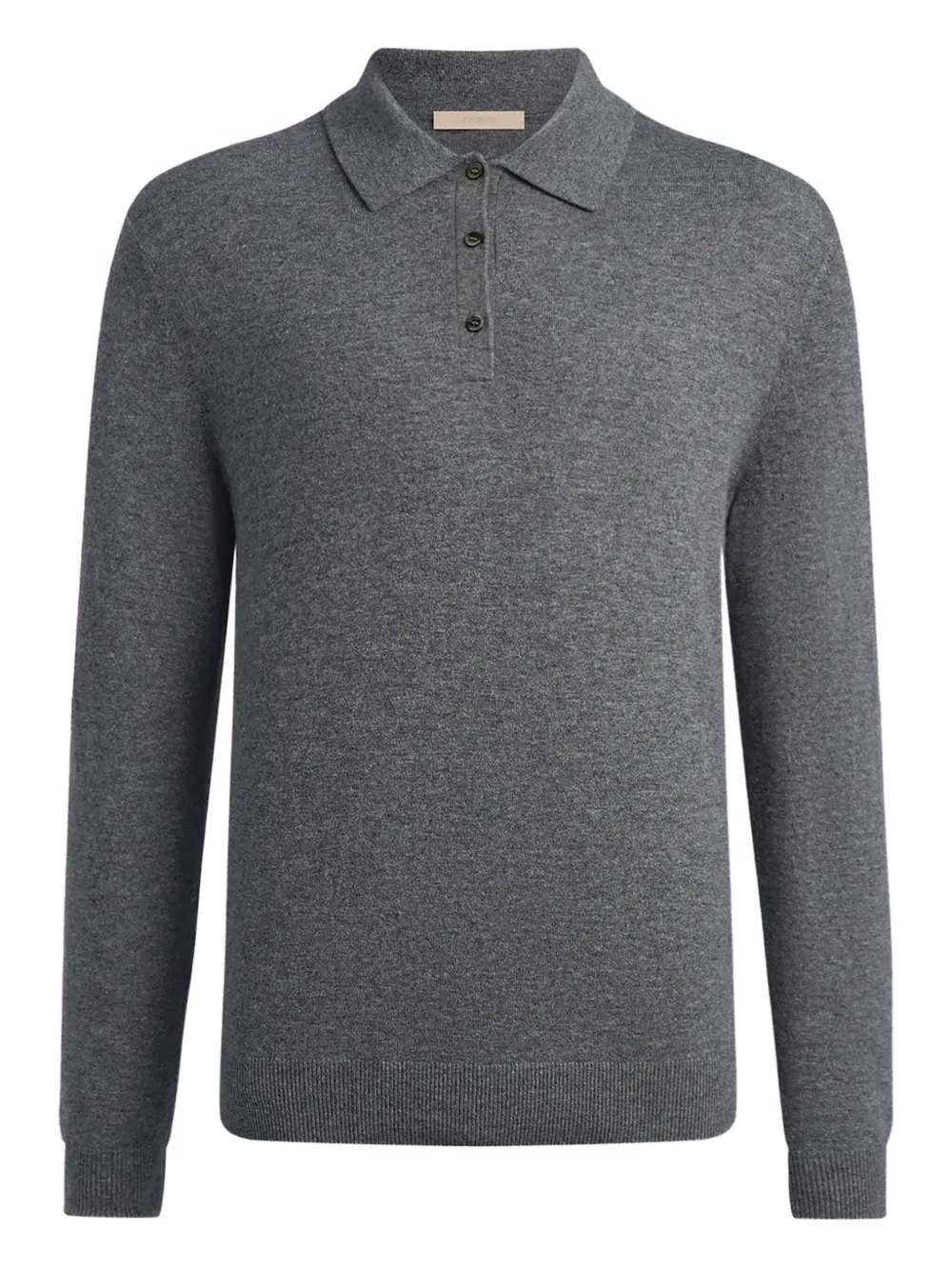 12 STOREEZ playera tipo polo con botones | gris | Image 1