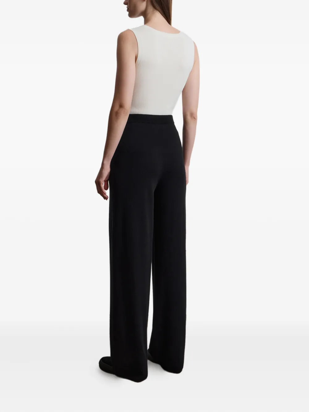 12 Storeez Knitted Trousers In Black