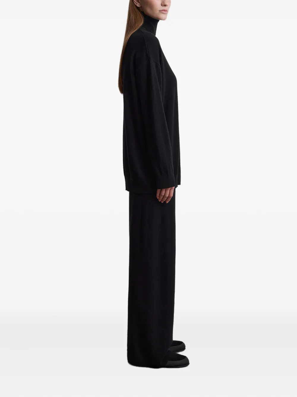 12 Storeez Knitted Trousers In Black