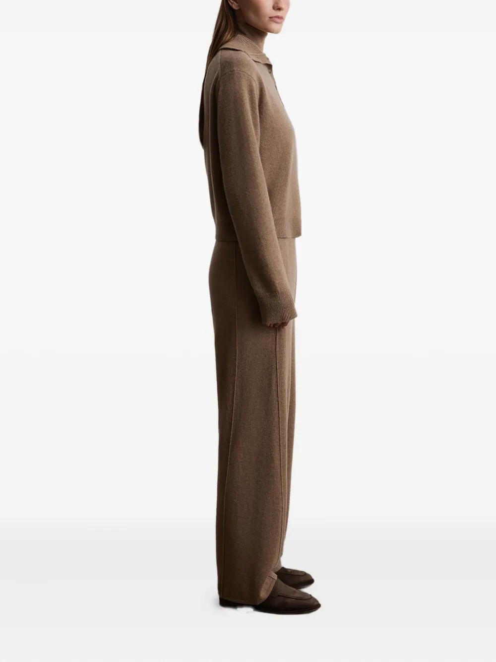 12 Storeez Drawstring Cashmere Trousers In Brown