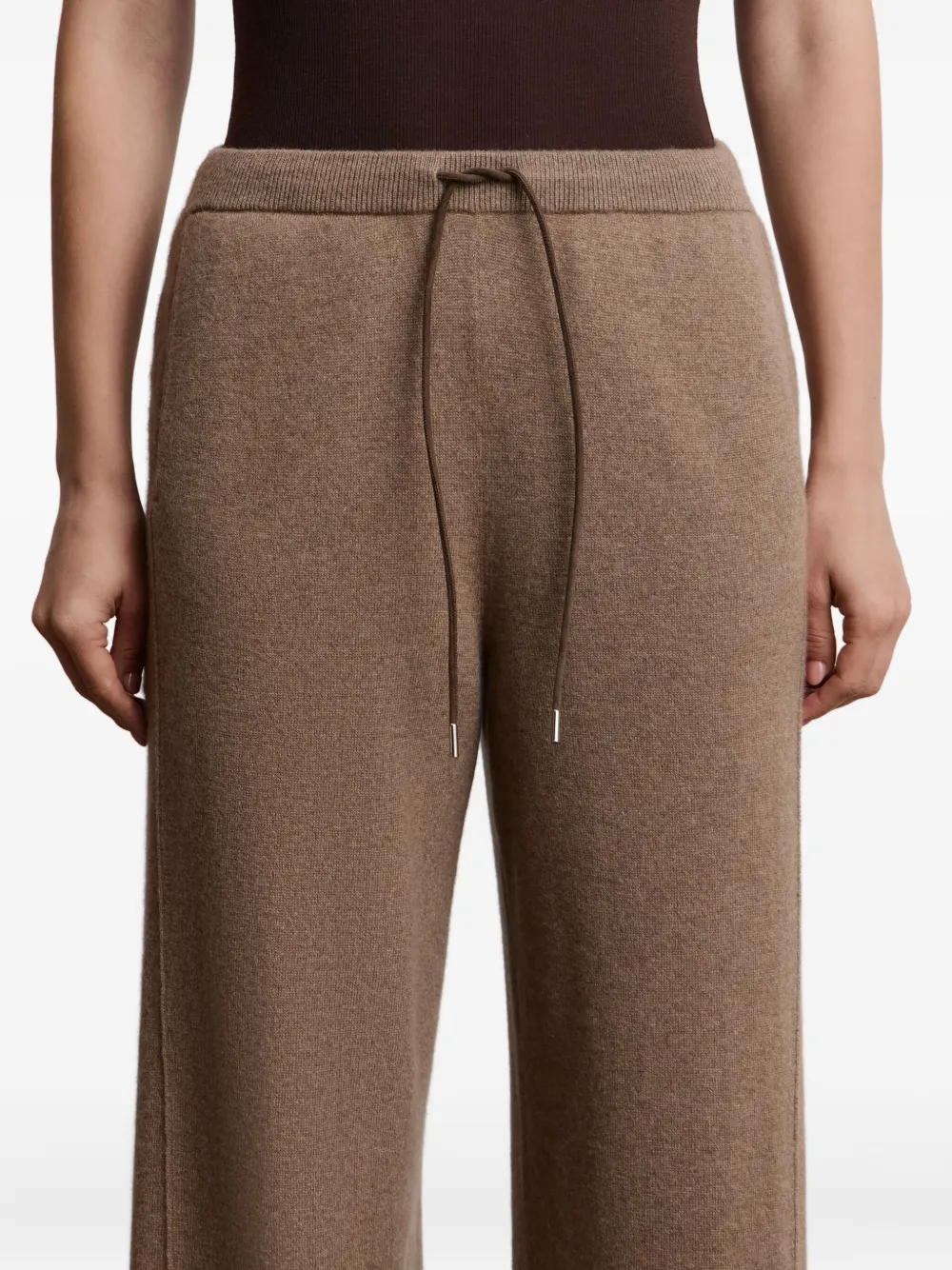 12 Storeez Drawstring Cashmere Trousers In Brown