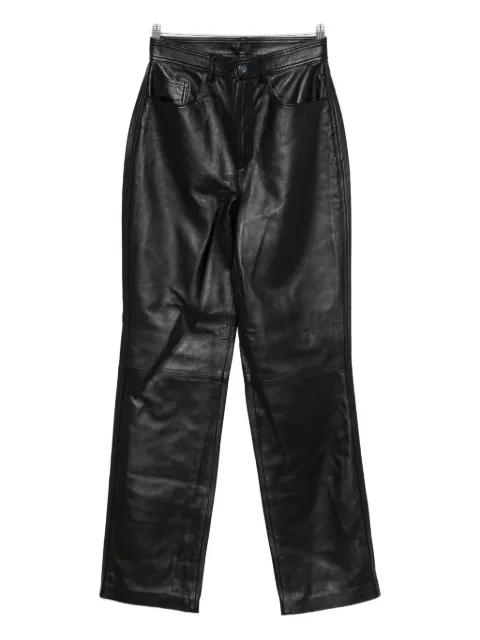 MEDEEA straight-leg leather trousers