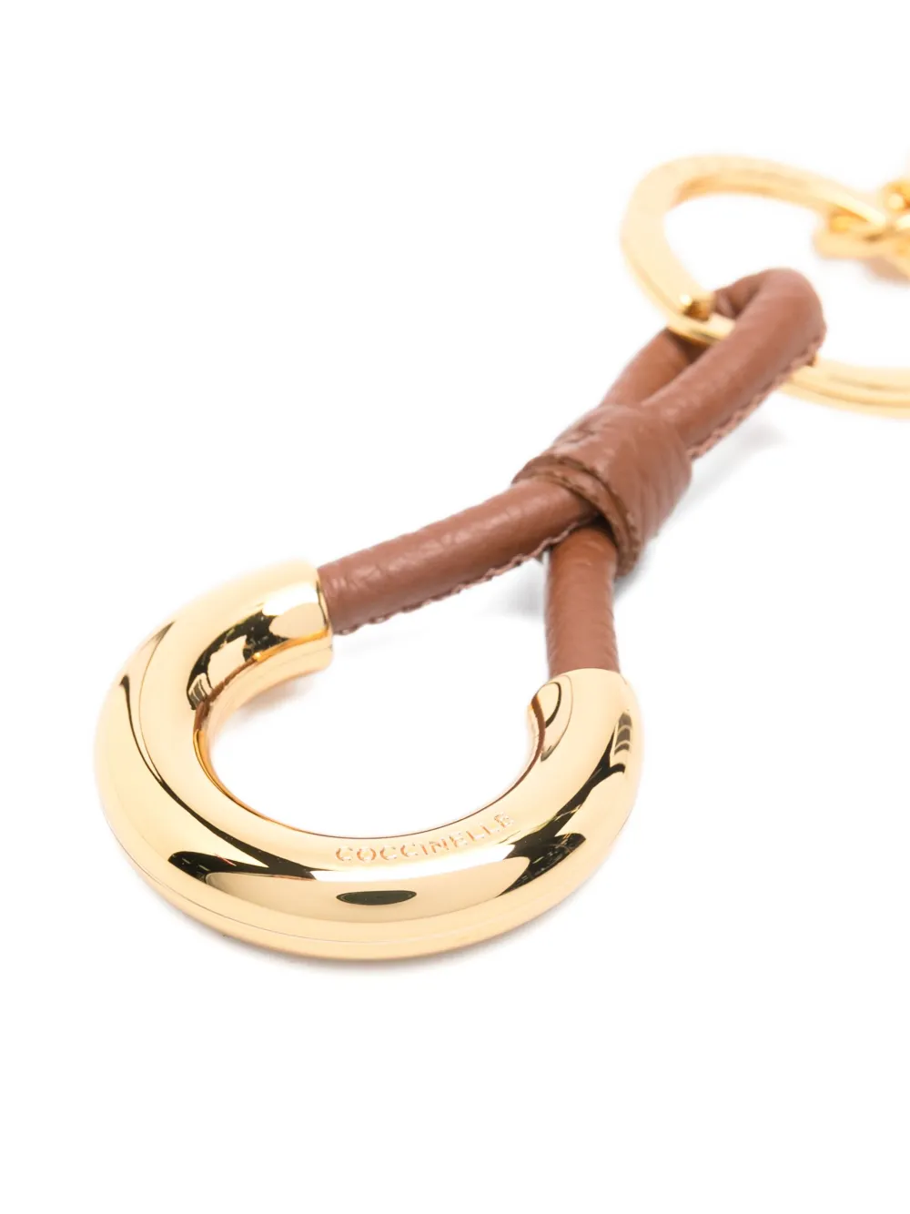 Coccinelle Looped Keyring In Gold