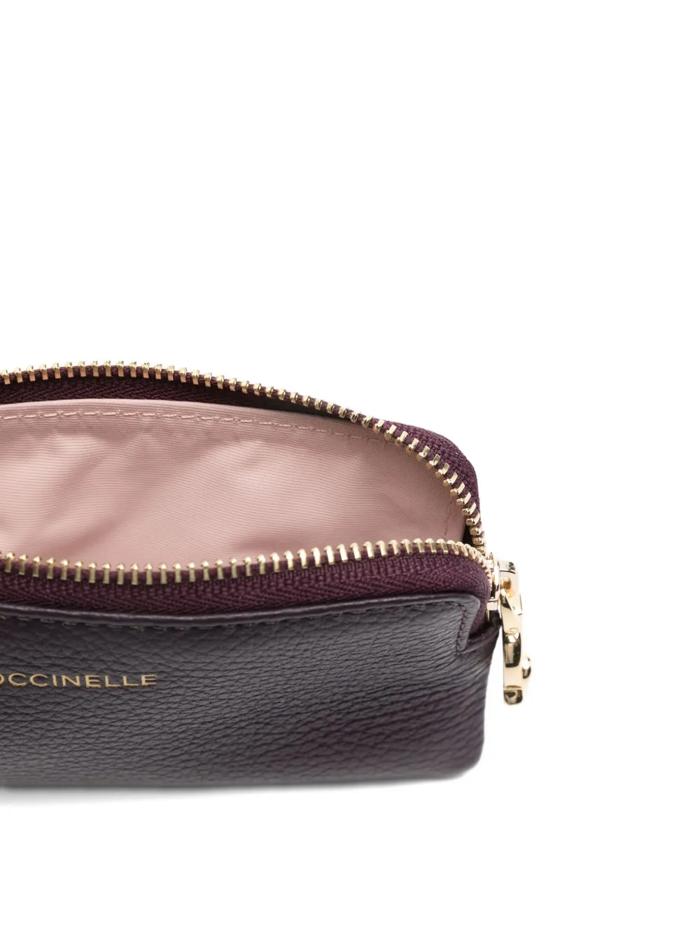 Coccinelle Leren portemonnee met rits en bedel Rood