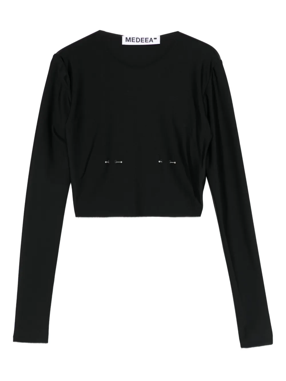 MEDEEA top corto con detalle de piercing | negro | Image 1
