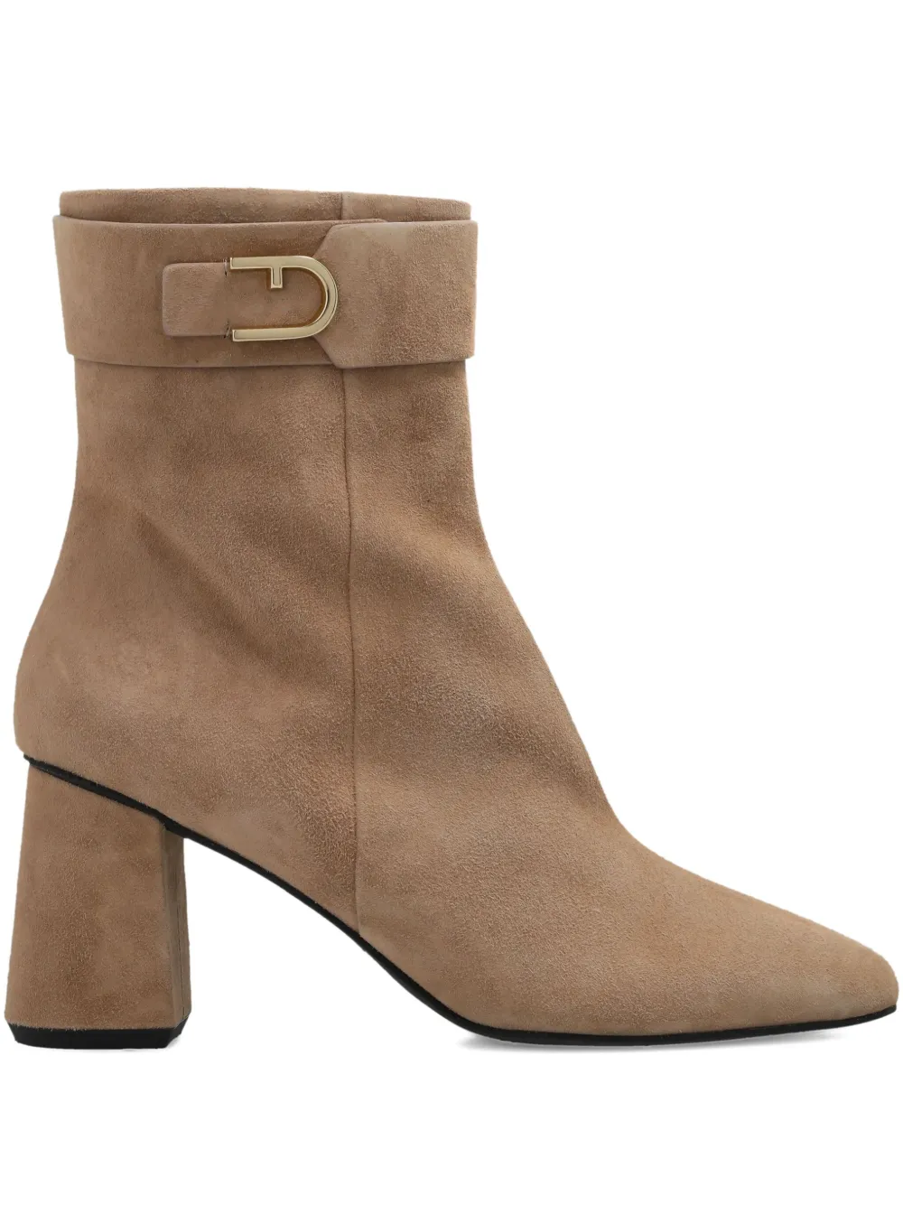 Furla Heeled Buckle Boots In Brown