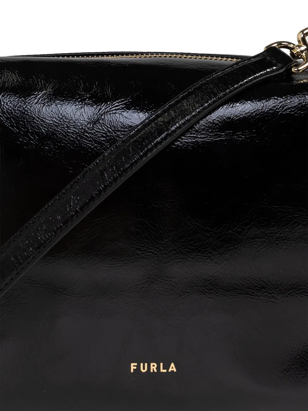 Furla Leren schoudertas Zwart