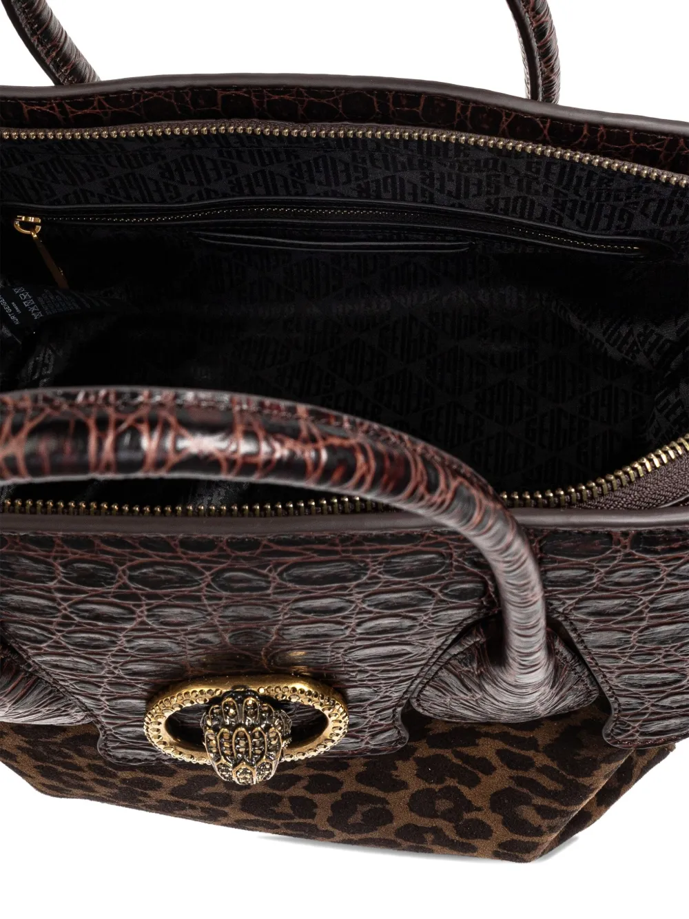 Kurt Geiger Chelsea Leopard-print Tote Bag In Brown