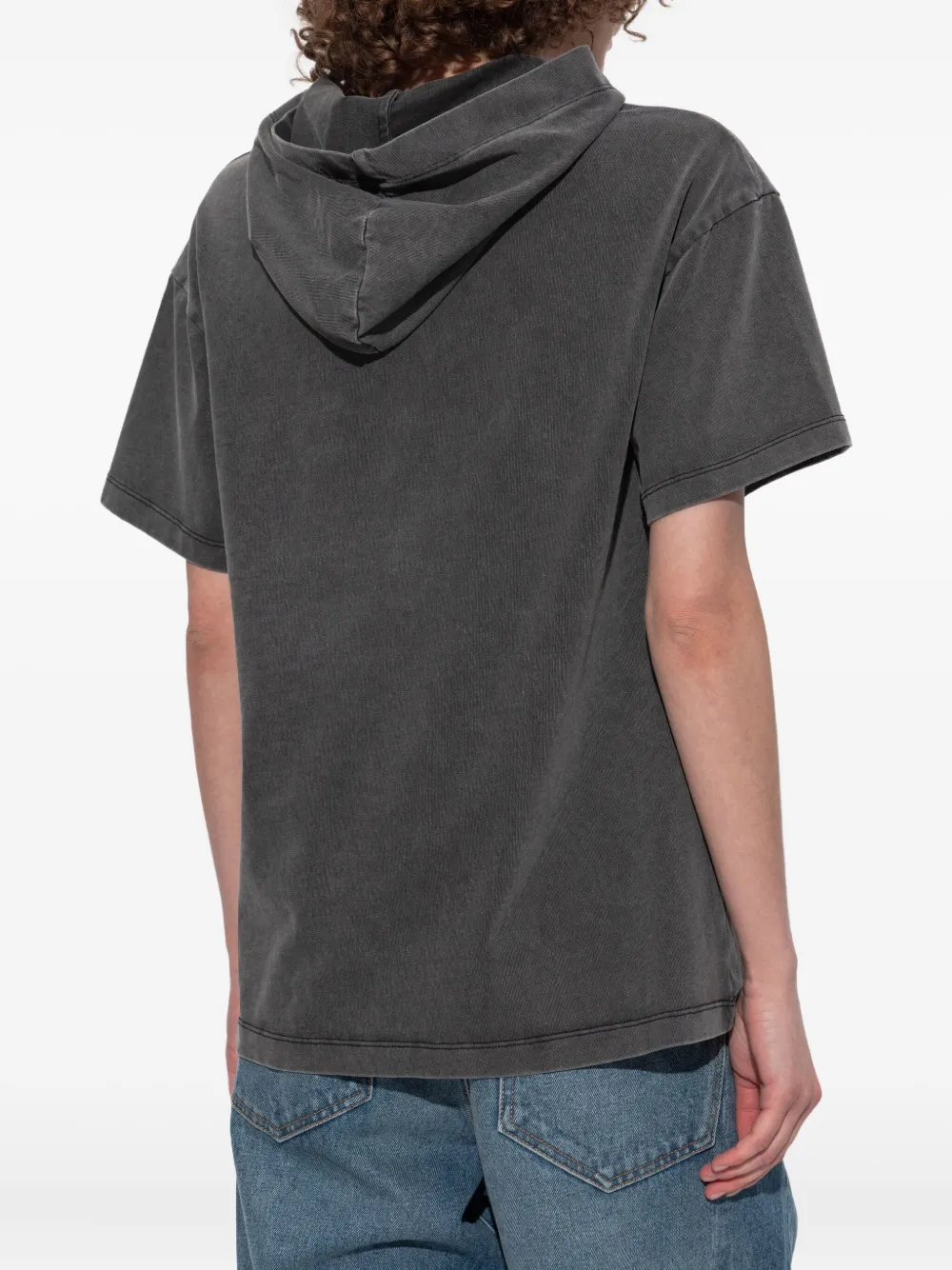 Avavav Cut-out Hooded T-shirt In Burgundy