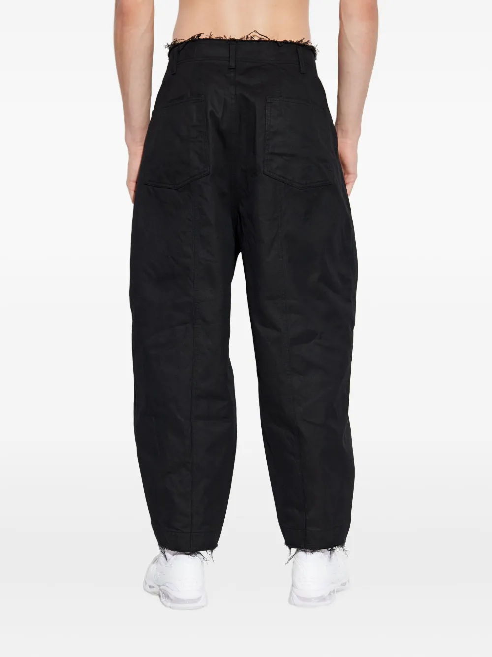 Comme des Garçons Homme Plus Gerafelde jeans Zwart