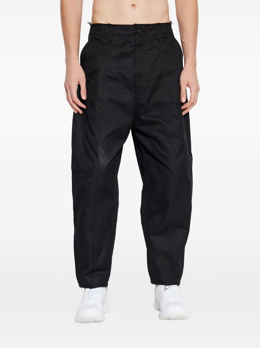 Comme des Garçons Homme Plus Gerafelde jeans Zwart