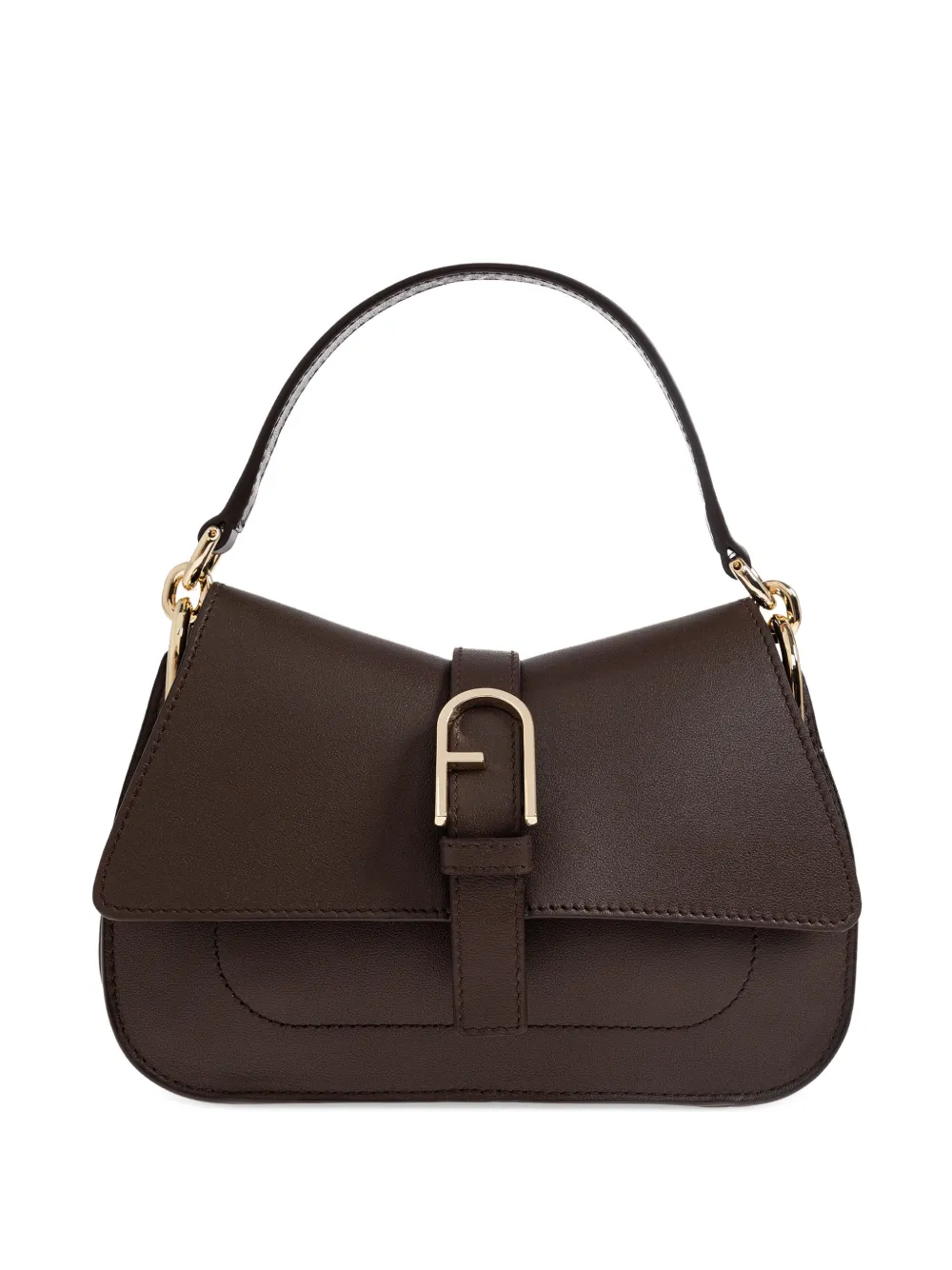 Furla Mini Flow Tote Bag In Brown
