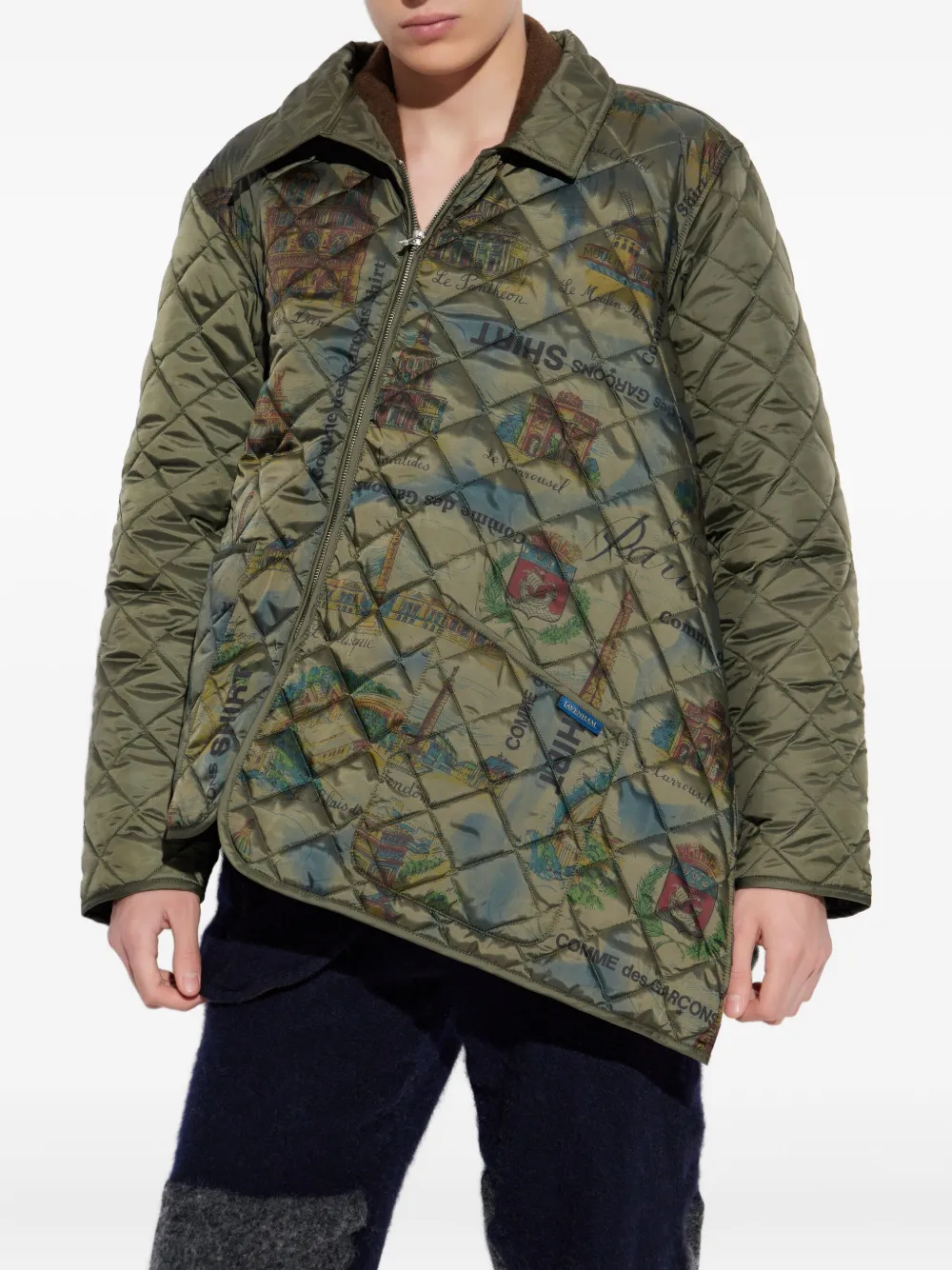 Comme Des Garçons Shirt x Laveham gewatteerd jack met rits Groen