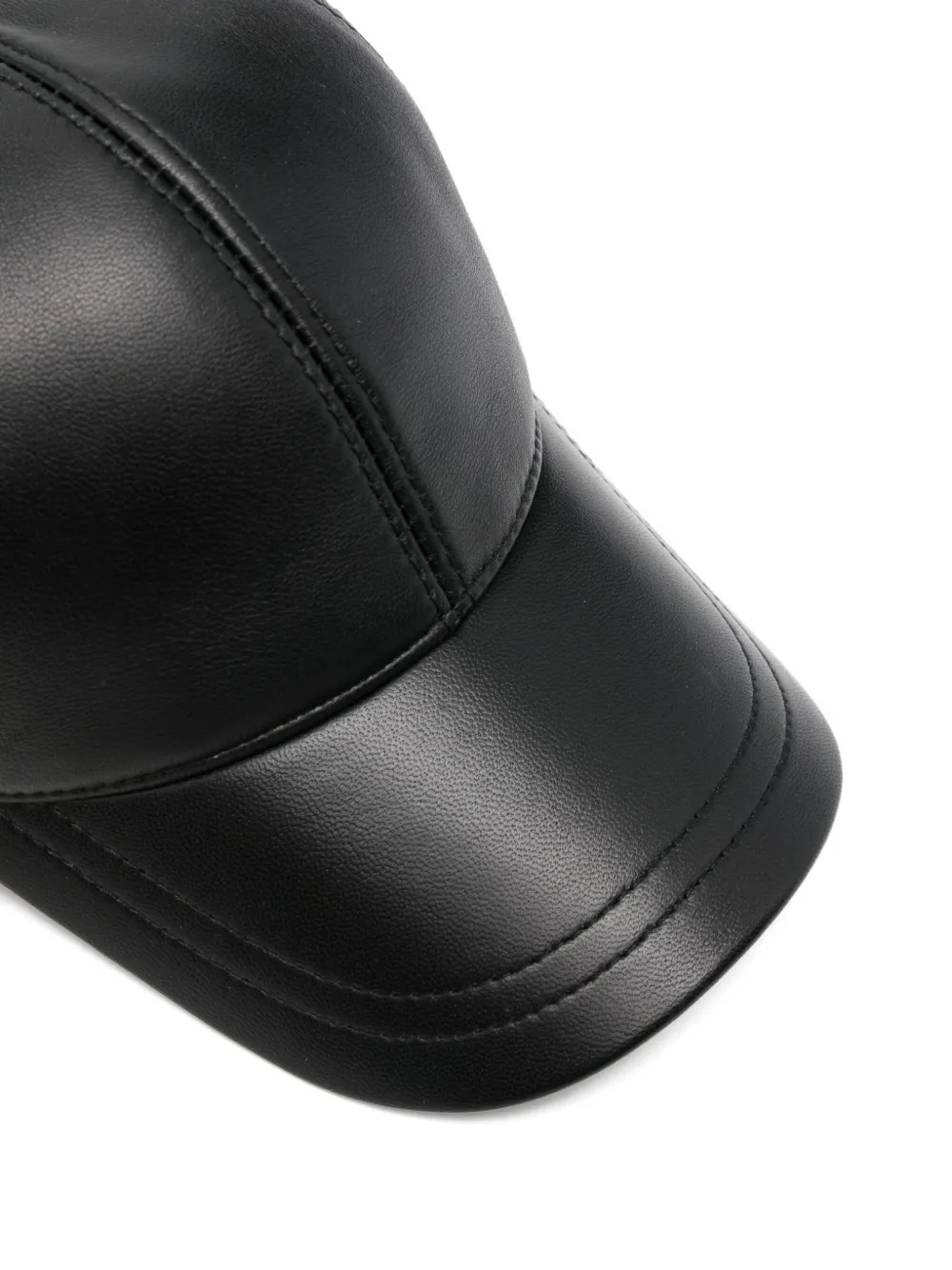 Medeea Leather Cap In Brown