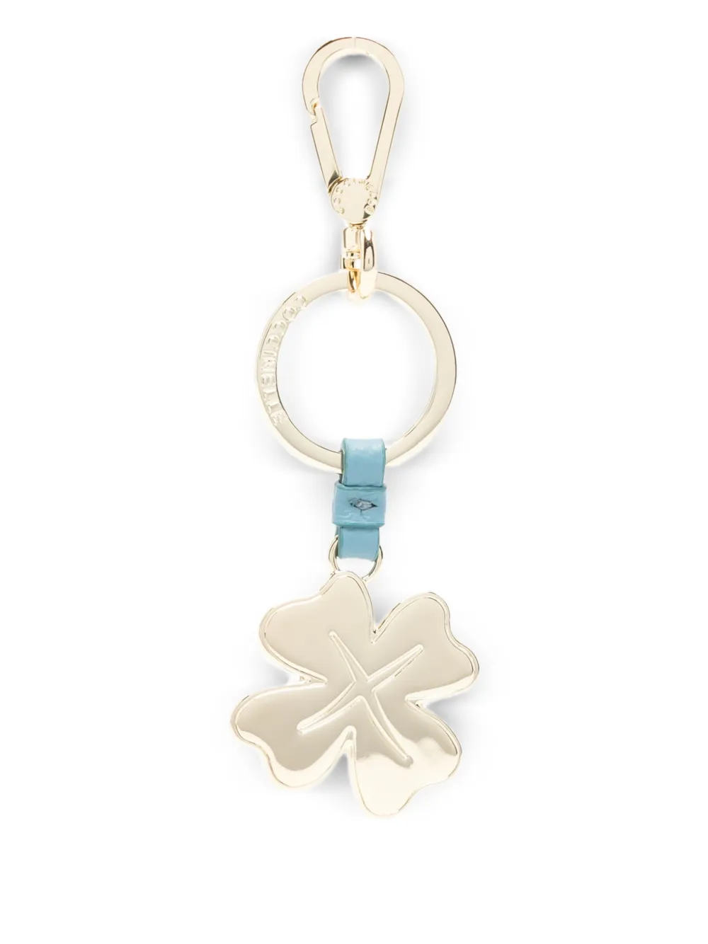 Coccinelle clover charm keyring | Gold | Image 1