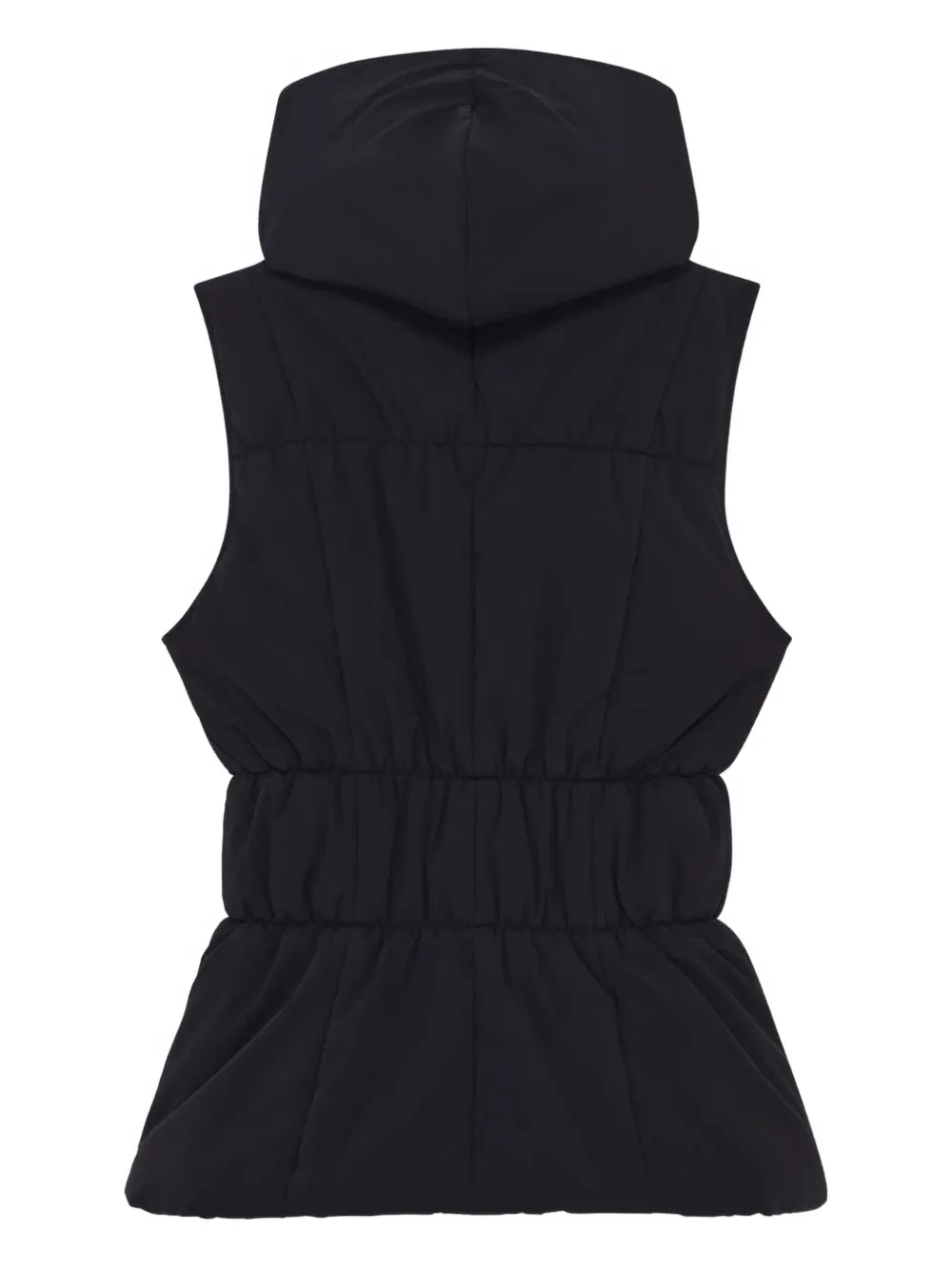 Repetto Hooded Sleeveless Down Gilet In Black