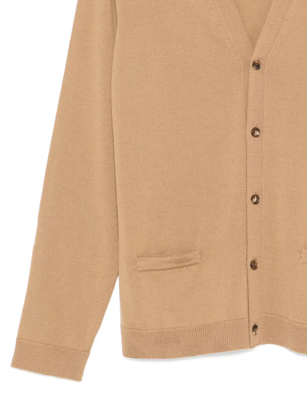 Roberto Collina Vest met opgestikte zak en knopen Bruin