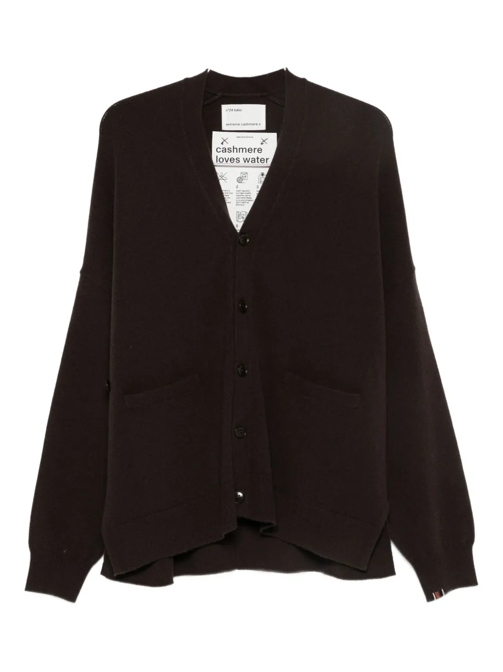 Extreme Cashmere Cashmere Blend Cardigan In Brown