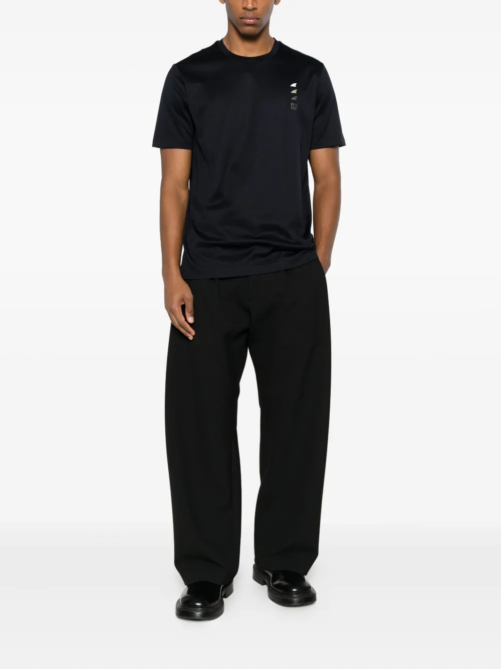 Paul & Shark logo-print T-shirt - Blauw