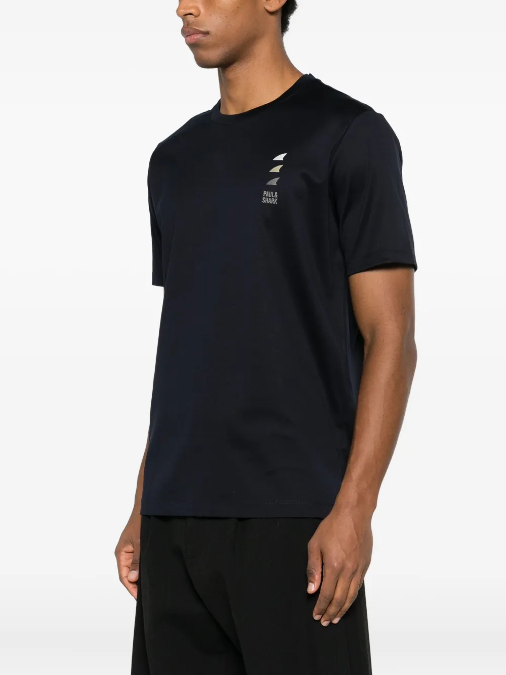 Paul & Shark Logo-print Cotton T-shirt Clothing In Black