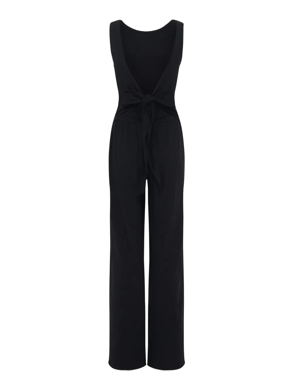  Repetto Mono Largo Coverall Con Lazo En La Espalda - Negro 