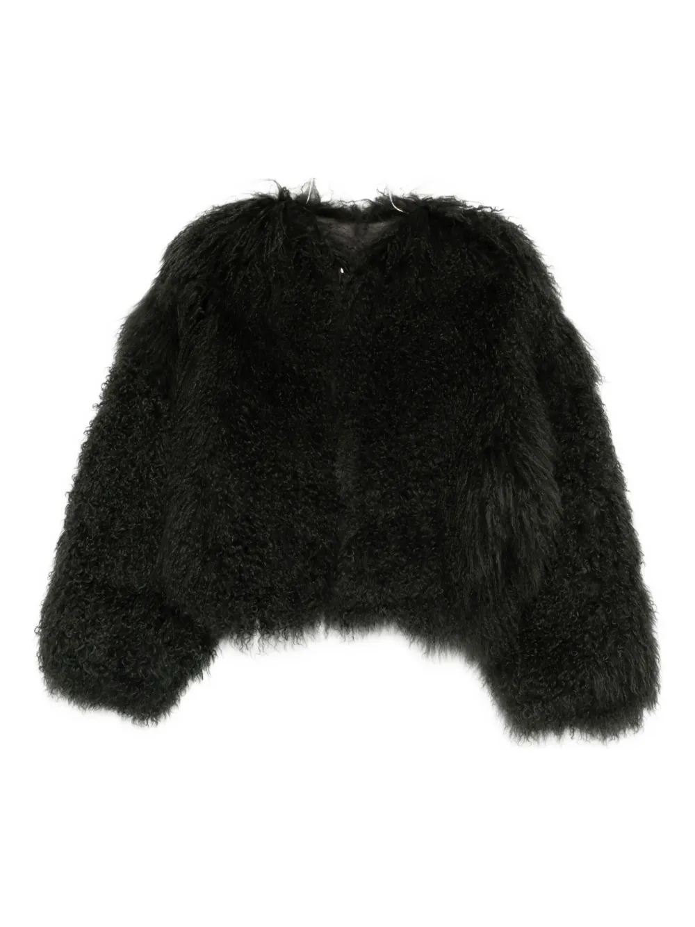 Halfboy Faux Fur Coat In Green
