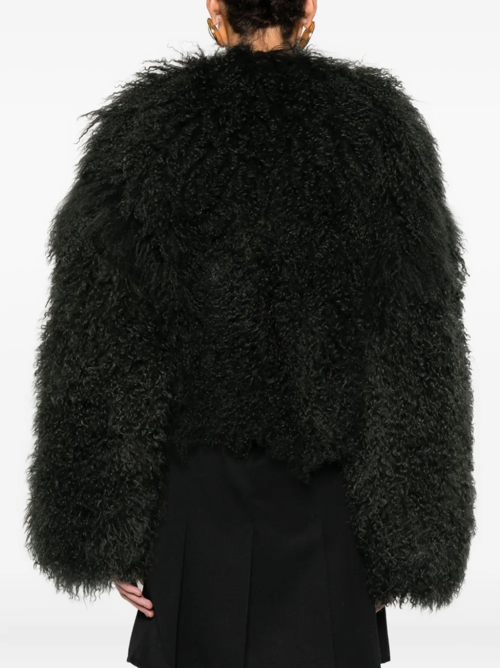 Halfboy Jas van imitatiebont Groen