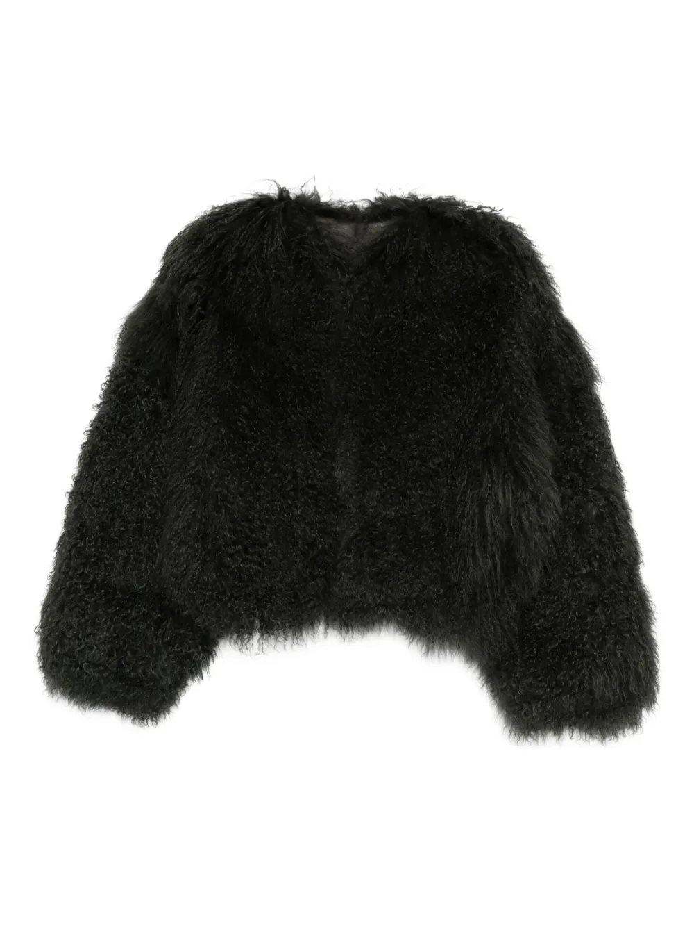 Halfboy faux fur coat | Green | Image 1