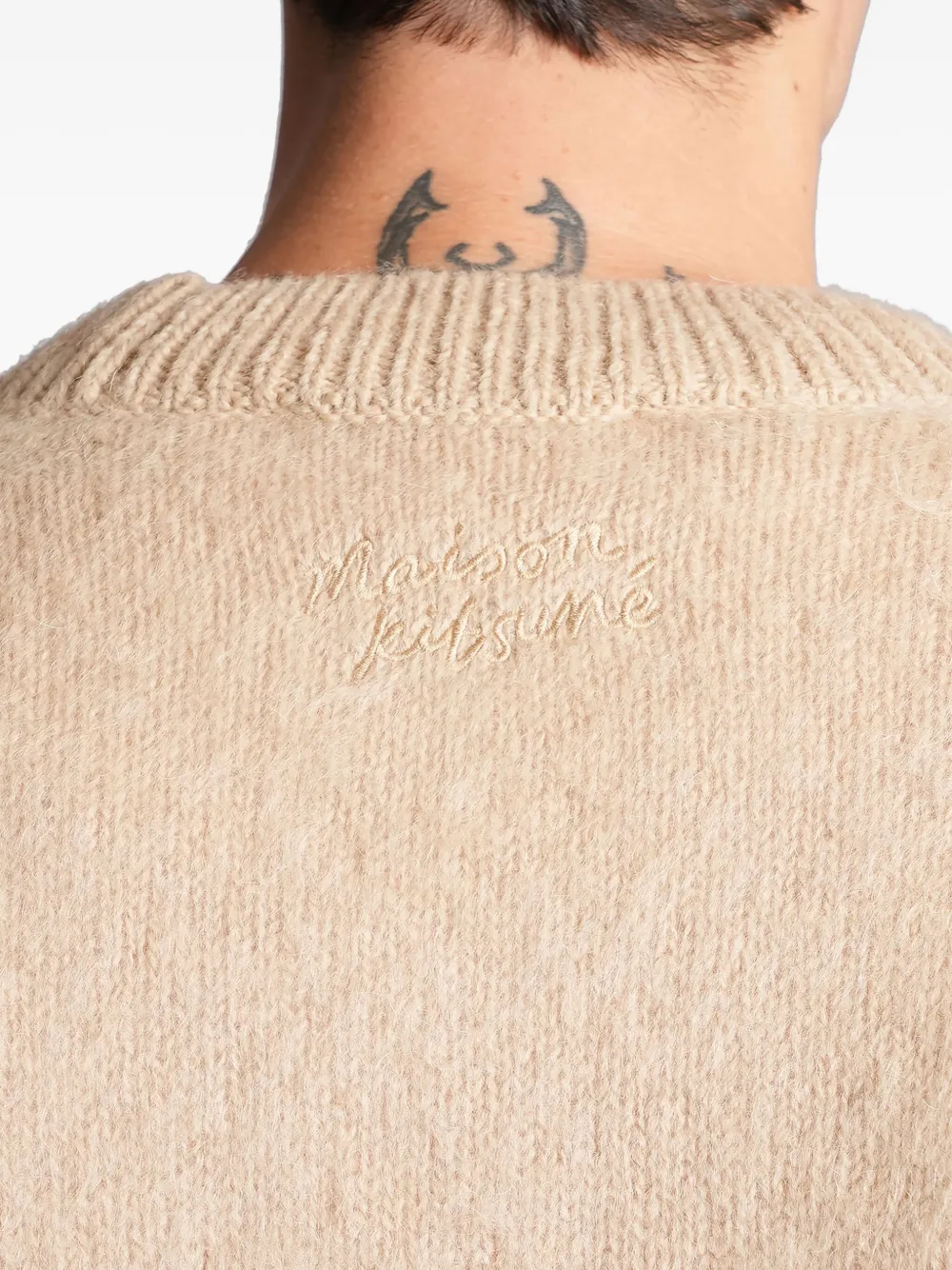 Maison Kitsuné Wollen vest Beige