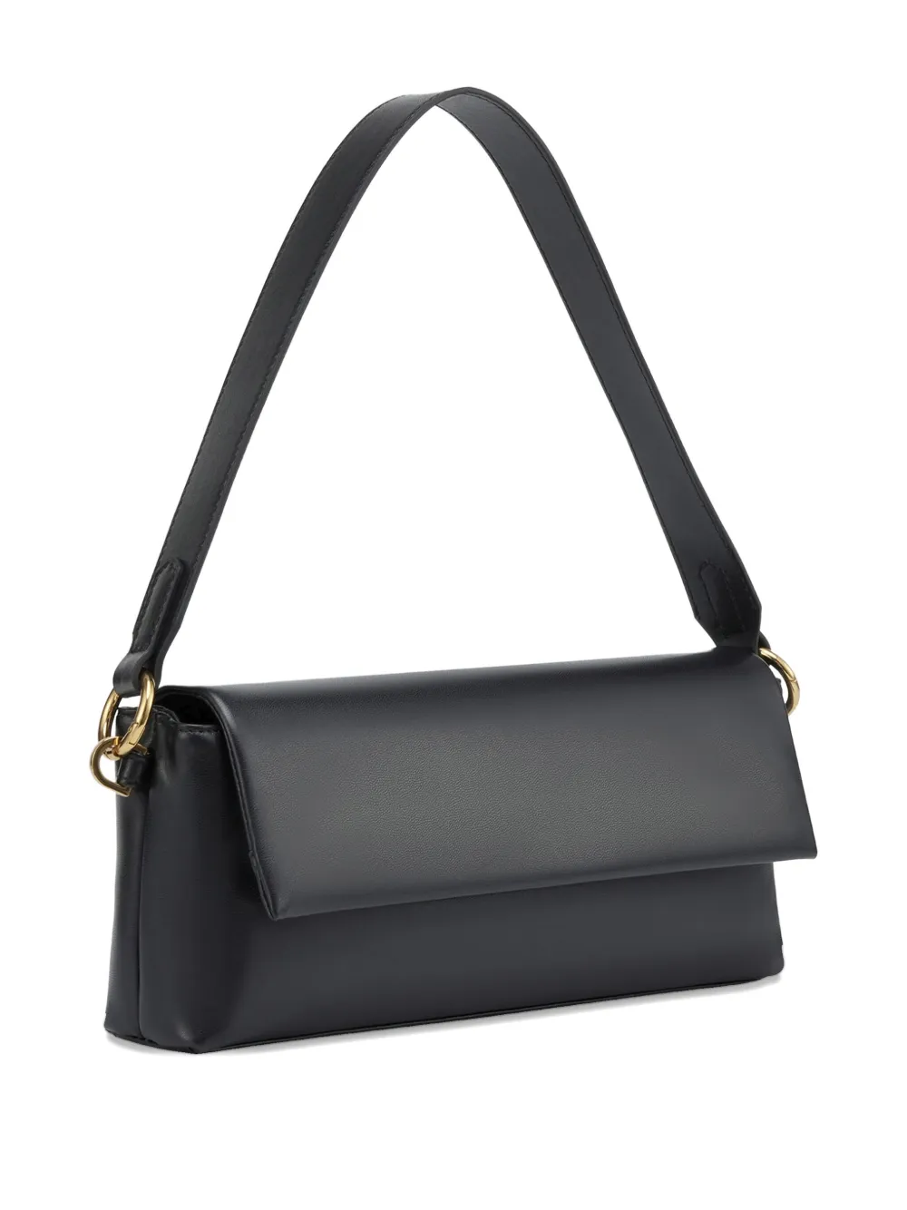 Potamy Medium Laconic Shoulder Bag In Black
