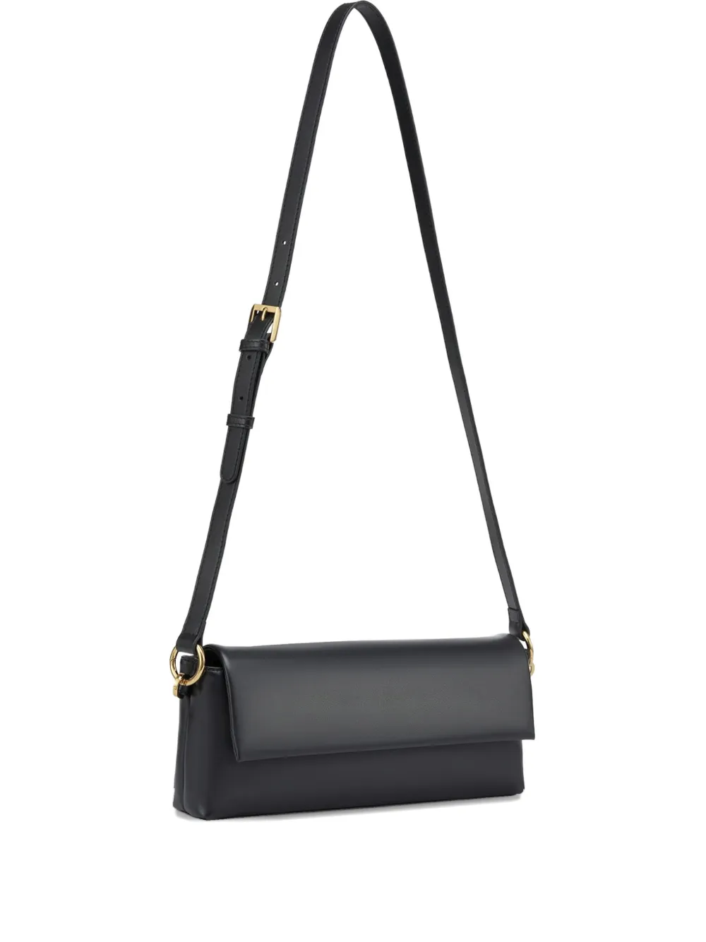Potamy Medium Laconic Shoulder Bag In Black