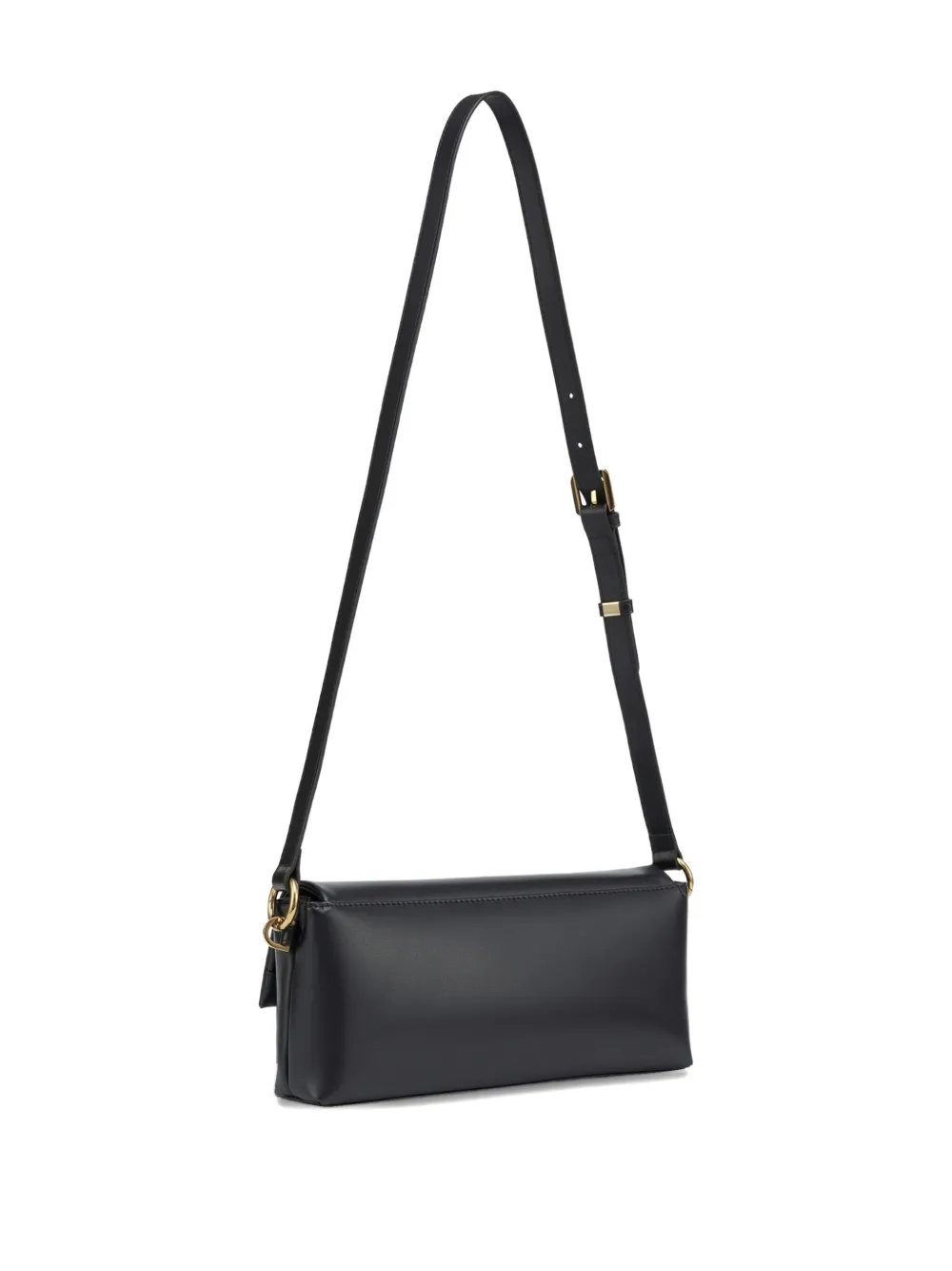 Potamy Medium Laconic Shoulder Bag In Black