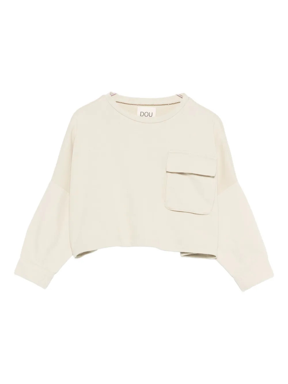 Douuod Pocket-detail Sweatshirt In White