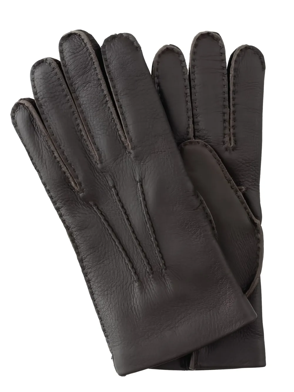 Mario Portolano leather gloves - Zwart
