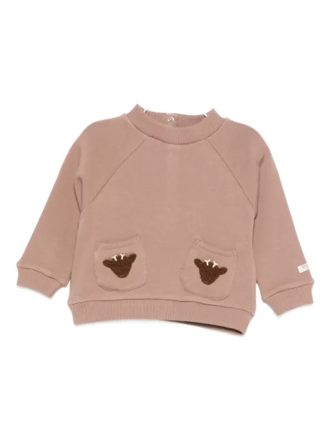 Donsje appliqué-pocket sweatshirt