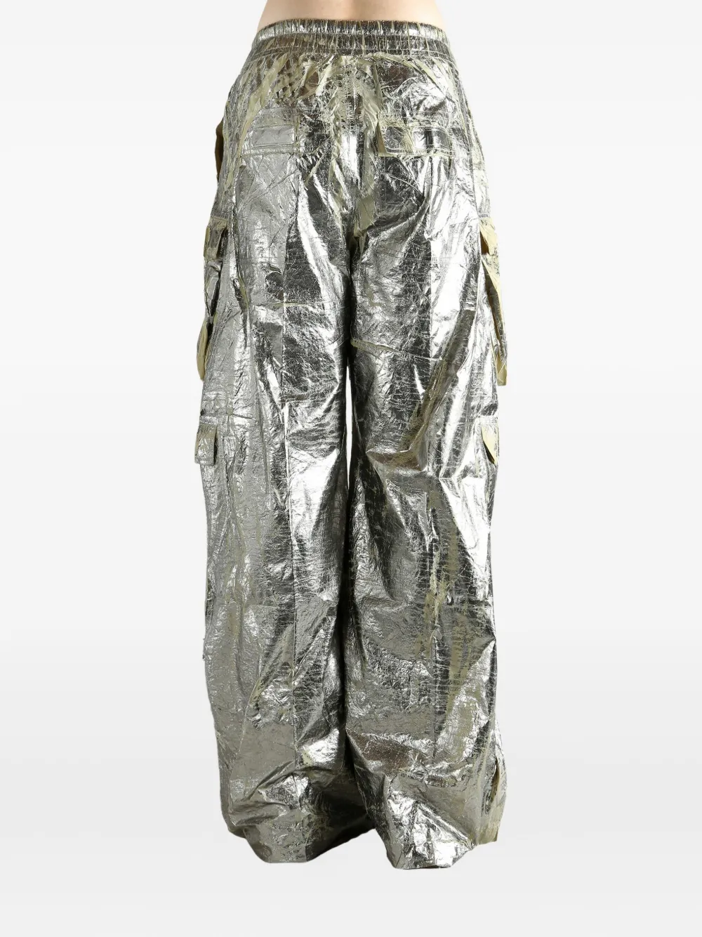 Rick Owens Drkshdw Cargo-pocket Trousers In Metallic