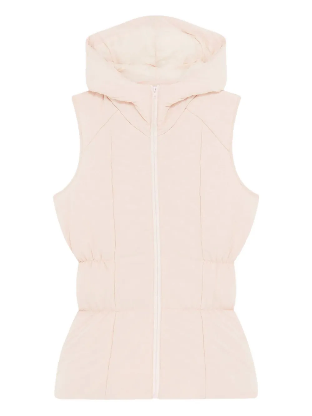 Repetto Hooded Sleeveless Down Gilet In Pink