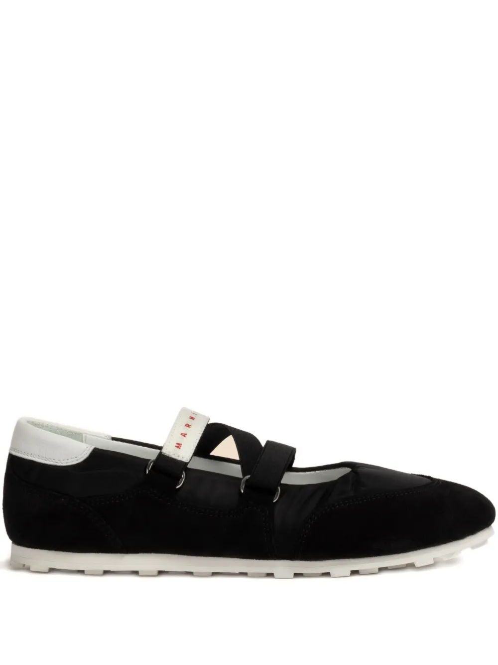 Marni elastic strap ballerina sneakers | Black | Image 1